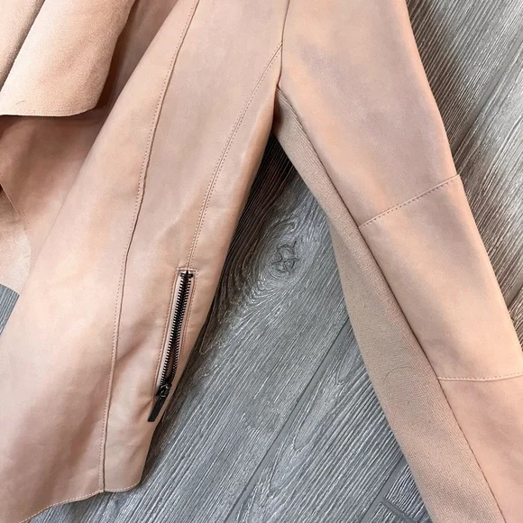 BAR III BAR 111 Slouchy Blush leather & suede Jacket Blazer Moto Sz XS - Picture 4 of 9